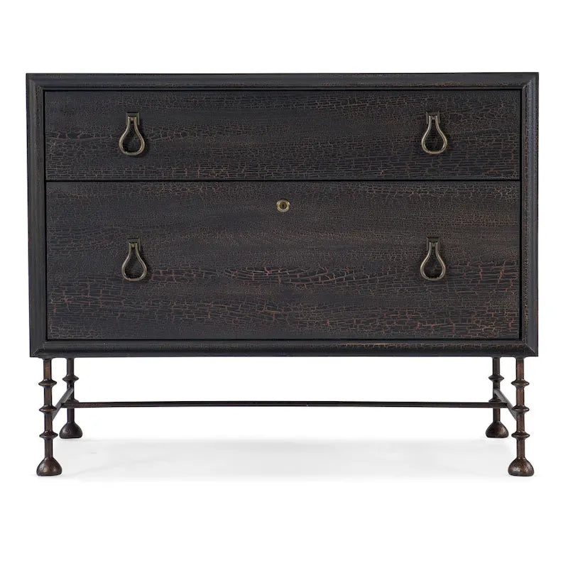 38-Inch Wide 2-Drawer Wood Lateral File Cabinet, Charred Timber