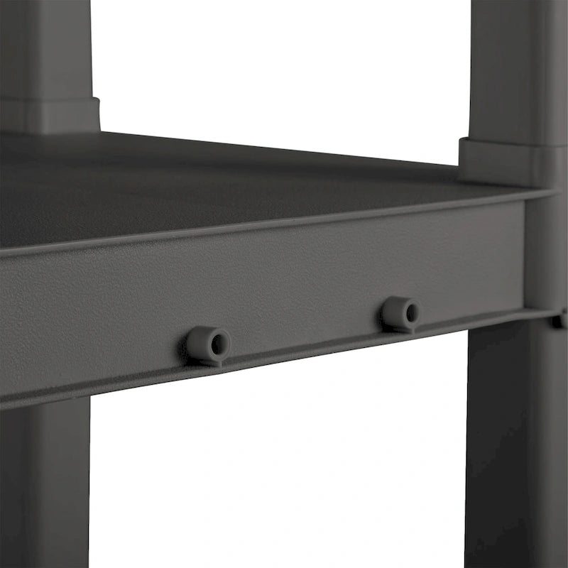 Plastic 4-Shelf Storage Organizing Unit, Flat Gray - 3 Pack
