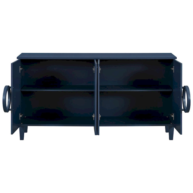 Four-door sideboard with French-Inspired,Suitable for Living Rooms, Entrance and Study Rooms