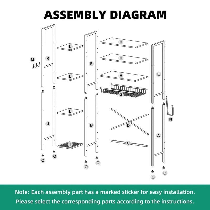 8-Tier Over The Toilet Storage with Side Rack, Over Toilet Storage Rack with Adjustable Shelf & Drain Basket