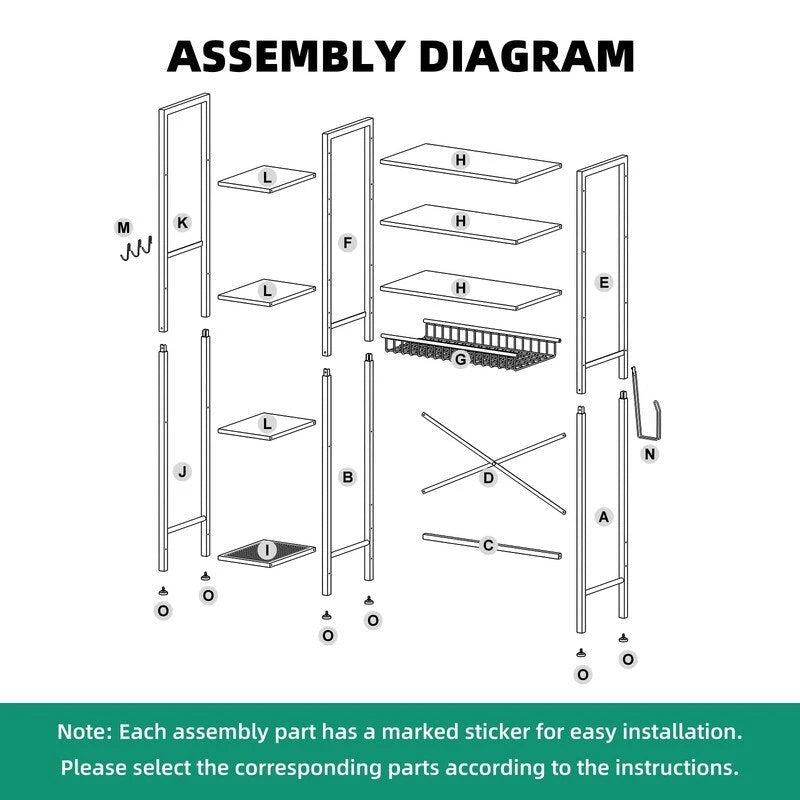 8-Tier Over The Toilet Storage with Side Rack, Over Toilet Storage Rack with Adjustable Shelf & Drain Basket