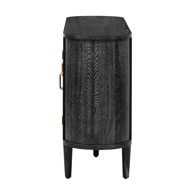 Farmhouse Sideboard Cabinet with Glass Doors & Adjustable Shelves