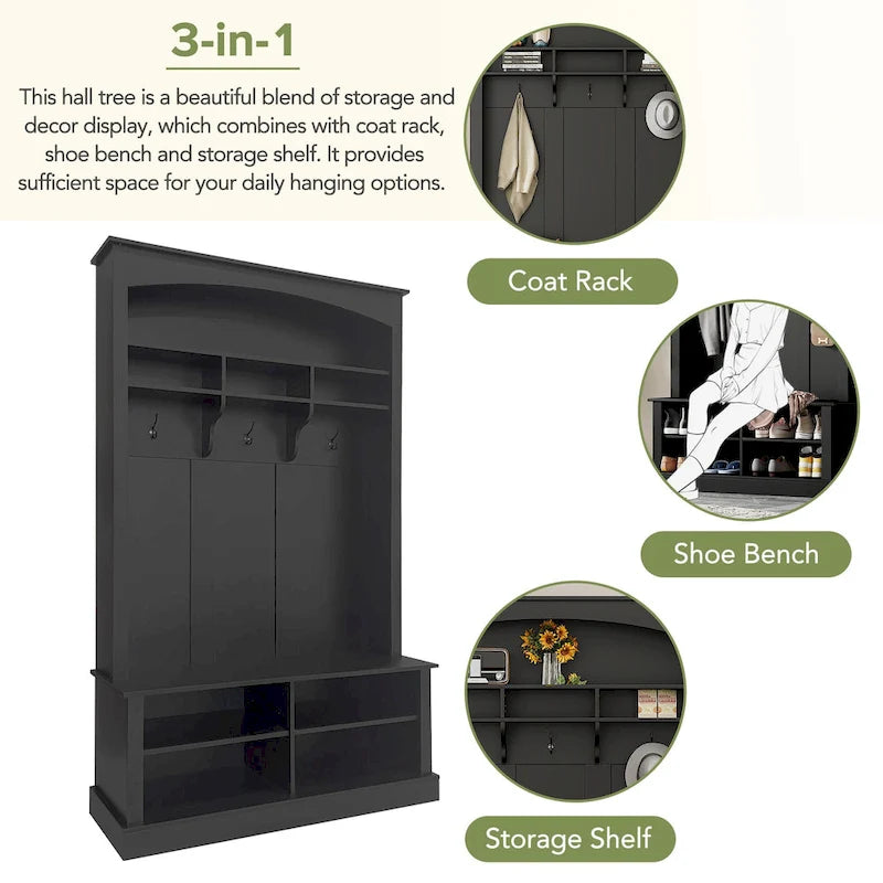47.2 Wide Hall Tree with Storage