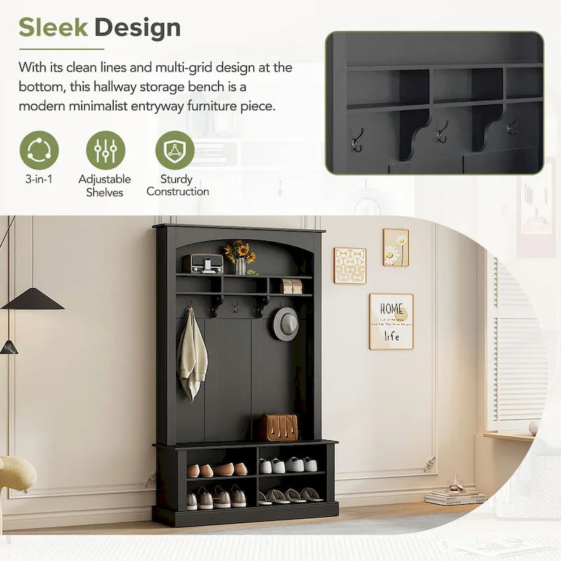 47.2 Wide Hall Tree with Storage