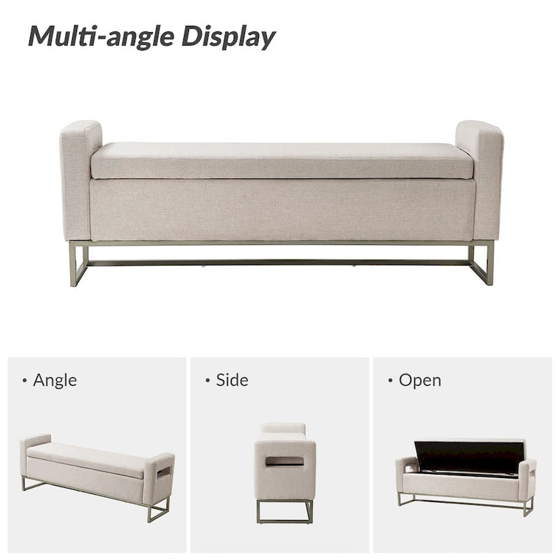 Modern Upholstered Storage Bench