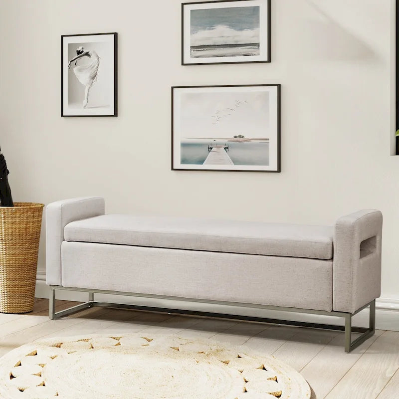 Modern Upholstered Storage Bench