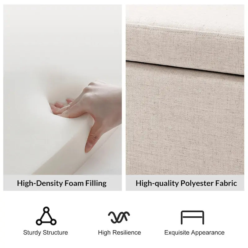 Modern Upholstered Storage Bench