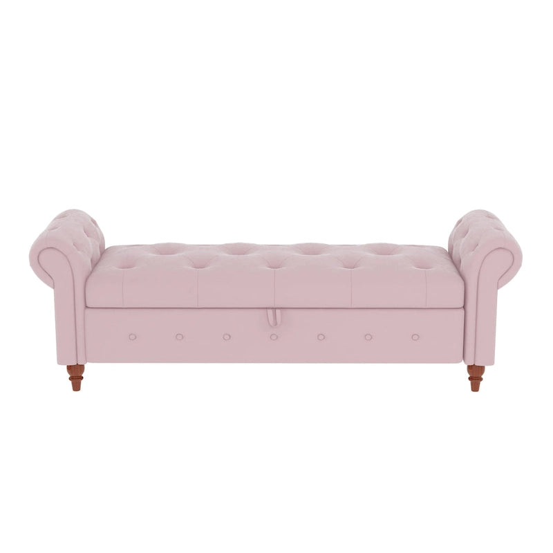 63 Bed Bench Entryway Storage Bench for Living Room Bedroom