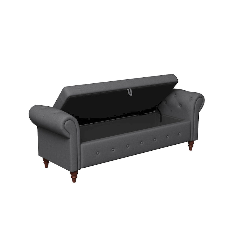 63 Bed Bench Entryway Storage Bench for Living Room Bedroom