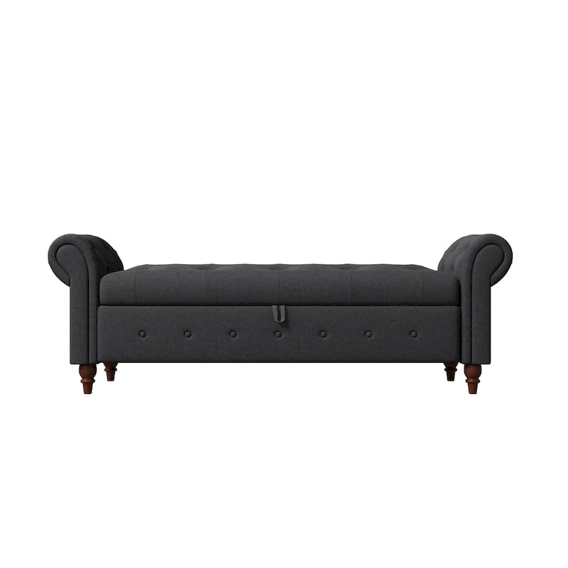 63 Bed Bench Entryway Storage Bench for Living Room Bedroom
