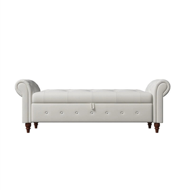 63 Bed Bench Entryway Storage Bench for Living Room Bedroom