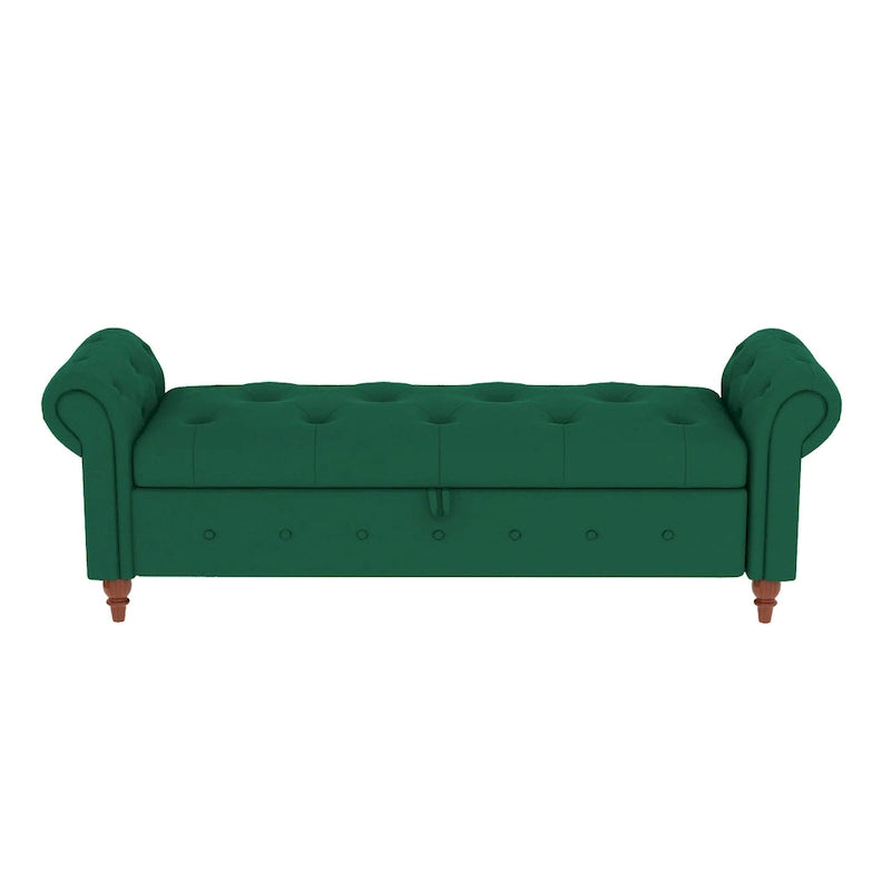 63 Bed Bench Entryway Storage Bench for Living Room Bedroom