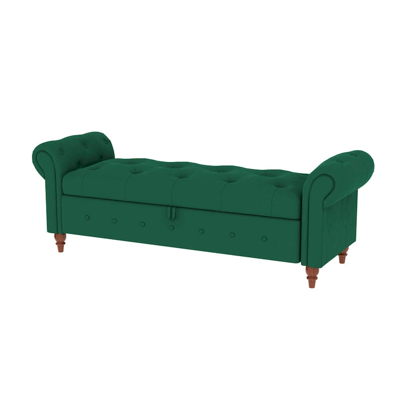 63 Bed Bench Entryway Storage Bench for Living Room Bedroom