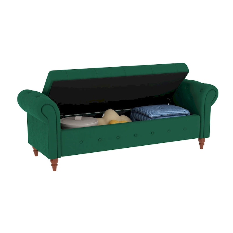 63 Bed Bench Entryway Storage Bench for Living Room Bedroom