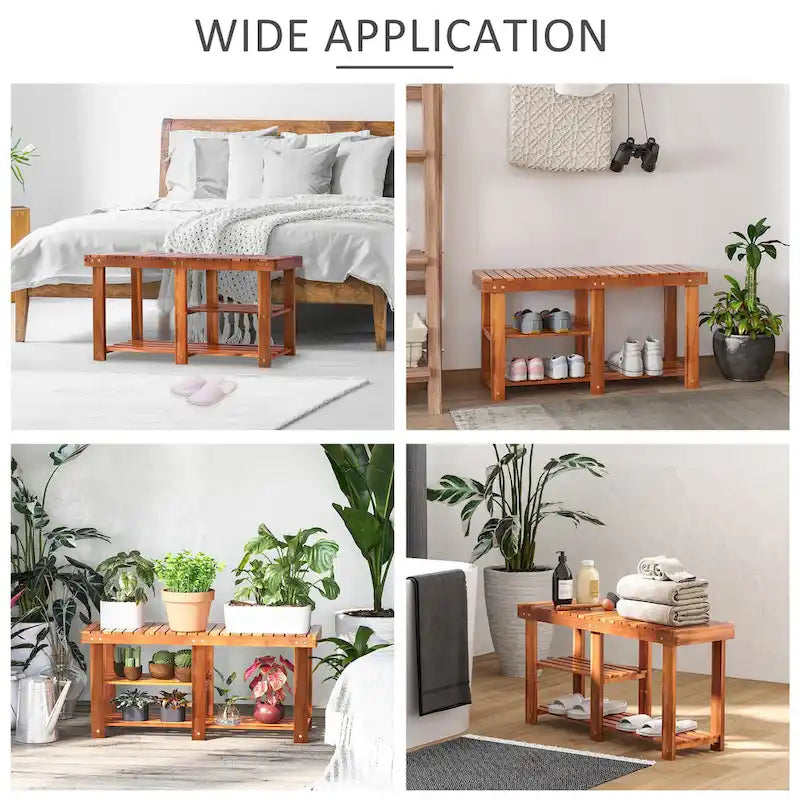 3-Tier Shoe Rack Bench for Entryway, Hallway, Livingroom