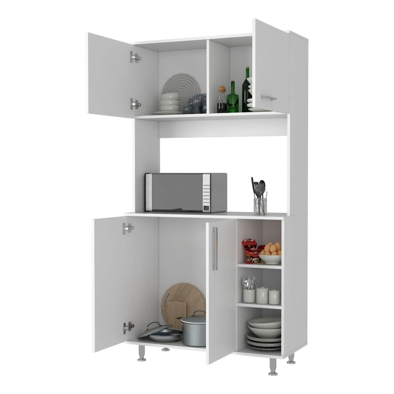 Pantry Cabinet with Three Open Shelves