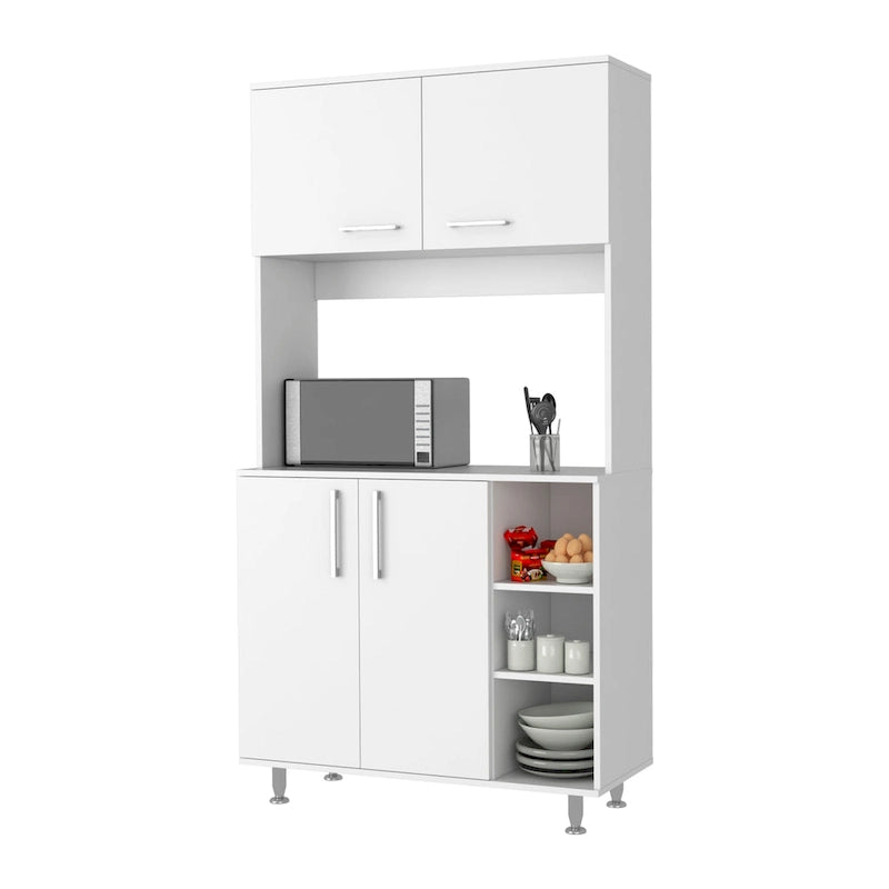 Pantry Cabinet with Three Open Shelves