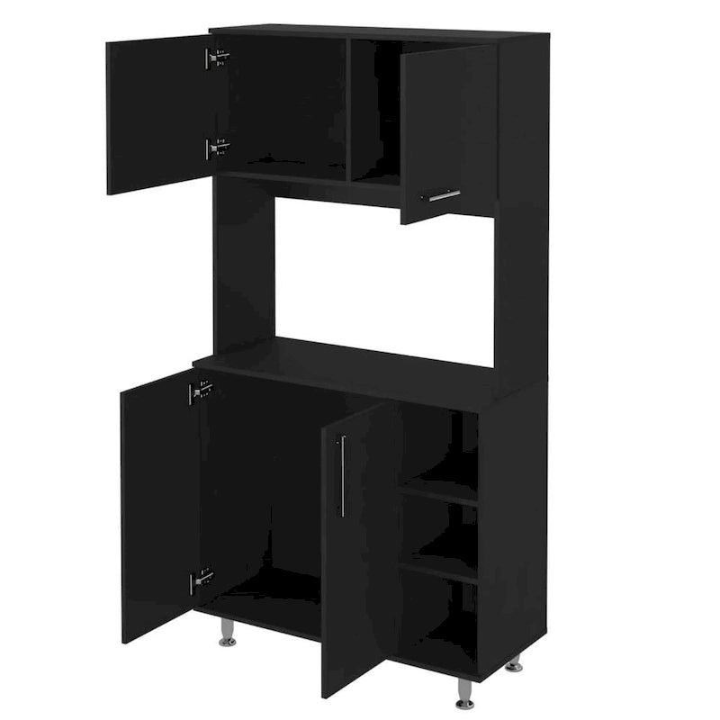 Pantry Cabinet with Three Open Shelves