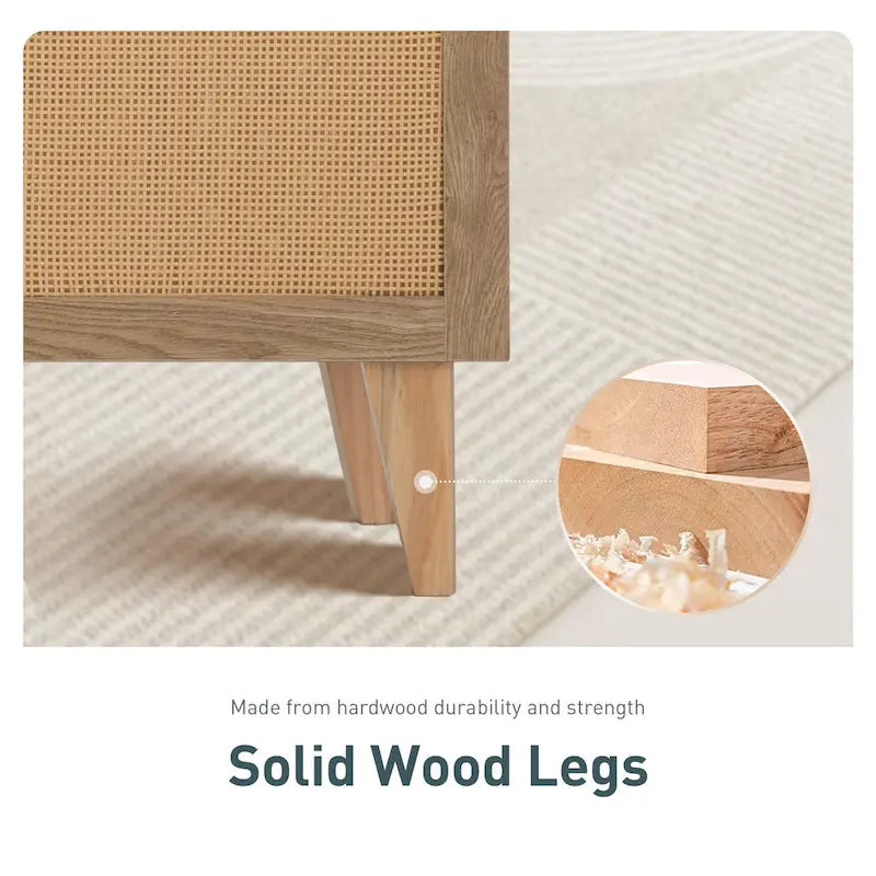 Rattan Drawer Accent Storage Cabinet for Living Room
