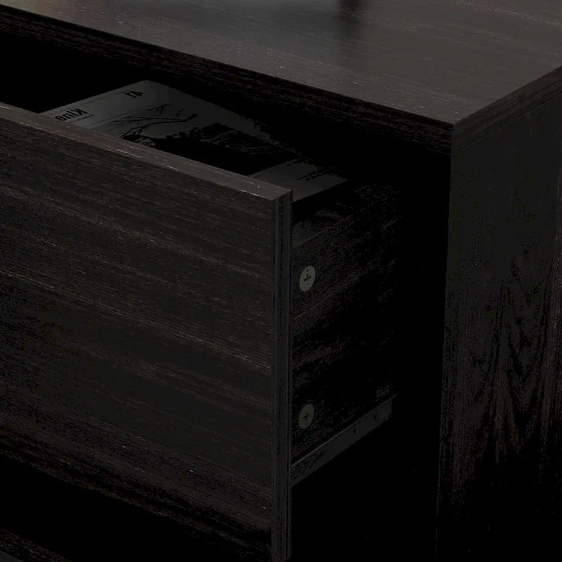 69-Inch Sideboard Buffet Cabinet with 3 Drawers and Shelves, Espresso/White
