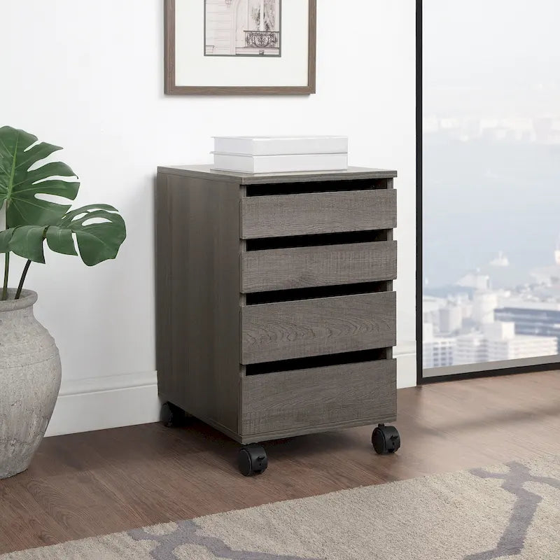 4-Drawer Mobile Storage Cart with Locking Casters