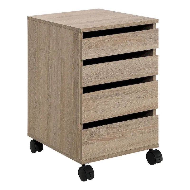 4-Drawer Mobile Storage Cart with Locking Casters