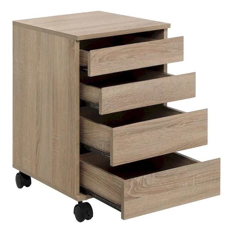 4-Drawer Mobile Storage Cart with Locking Casters
