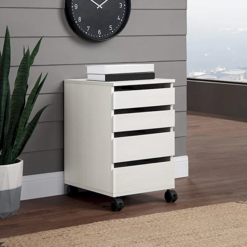 4-Drawer Mobile Storage Cart with Locking Casters