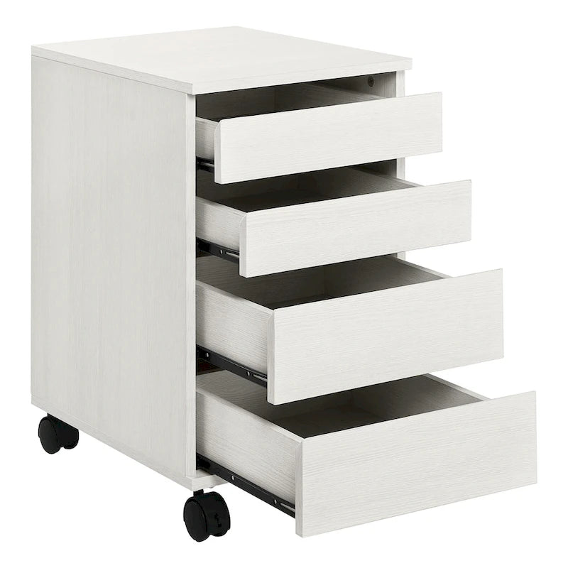 4-Drawer Mobile Storage Cart with Locking Casters