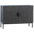 47-inch Black Reclaimed Pine and Iron Contemporary 2-Door Sideboard