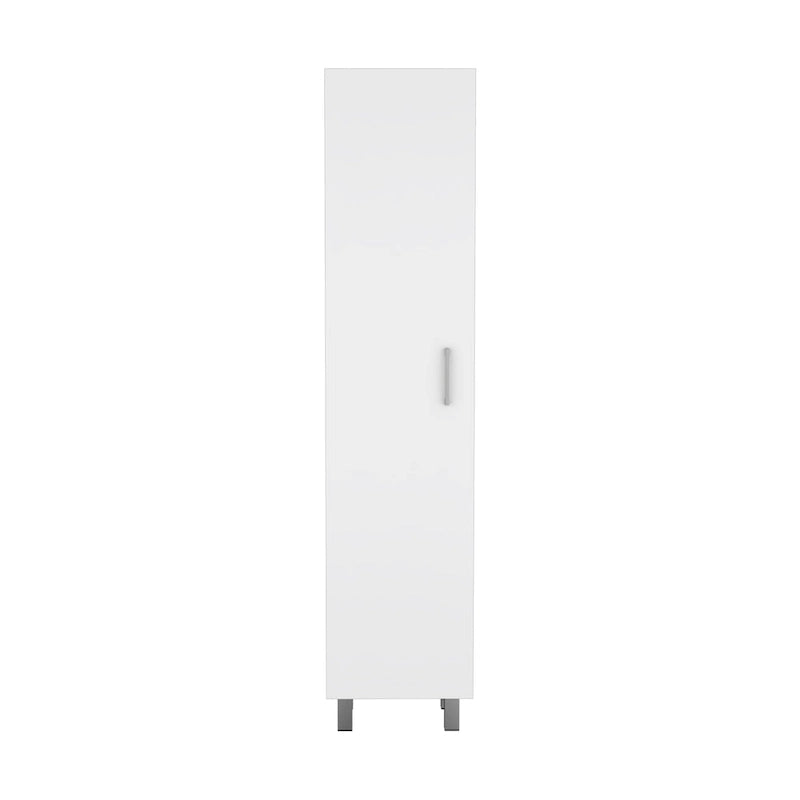 71-Inch Tall 5-Shelf Storage Cabinet with Broom Hangers