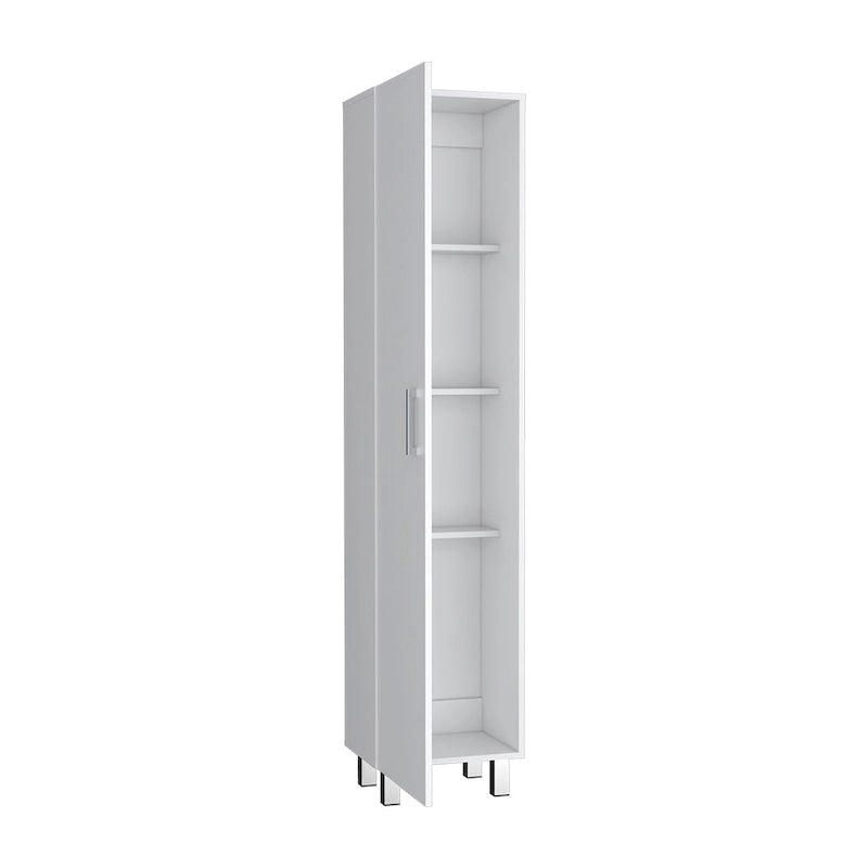 71-Inch Tall 5-Shelf Storage Cabinet with Broom Hangers