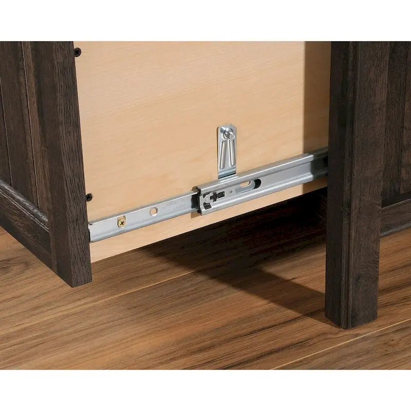 Lateral File Cabinet with Locking Drawers, Chalked Chestnut