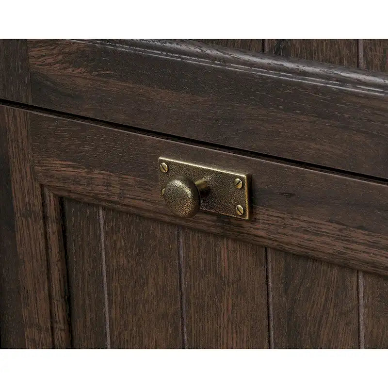 Lateral File Cabinet with Locking Drawers, Chalked Chestnut