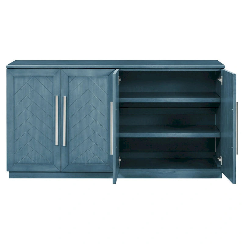 Sideboard with 4 Doors Large Storage Space Buffet Cabinet - N/A
