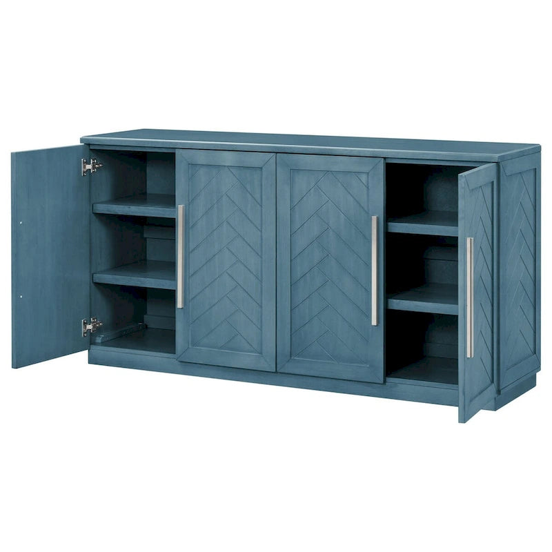 Sideboard with 4 Doors Large Storage Space Buffet Cabinet - N/A
