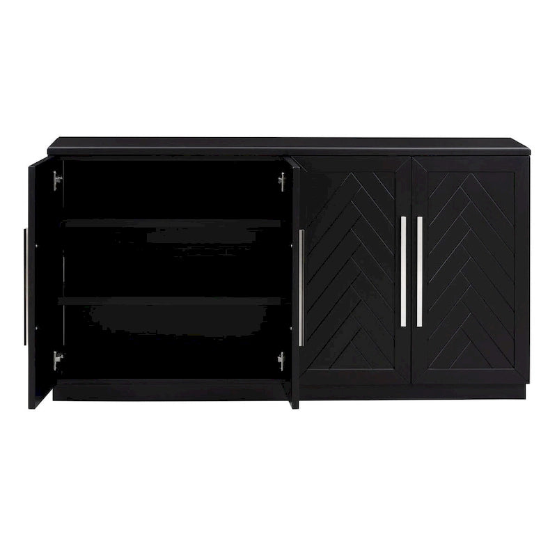 Sideboard with 4 Doors Large Storage Space Buffet Cabinet - N/A