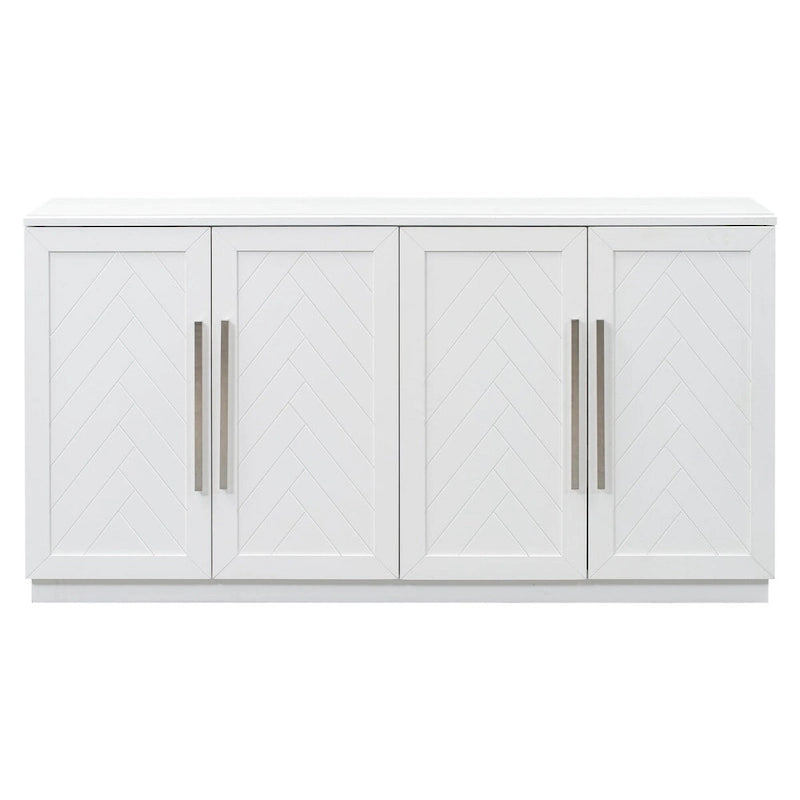 Sideboard with 4 Doors Large Storage Space Buffet Cabinet - N/A