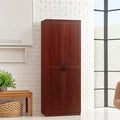 Freestanding Storage Cabinet with 2 Adjustable Shelves and Door