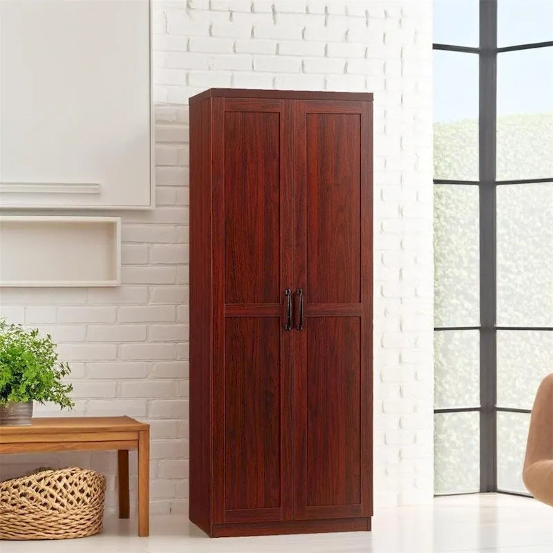 Freestanding Storage Cabinet with 2 Adjustable Shelves and Door