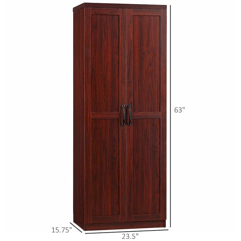 Freestanding Storage Cabinet with 2 Adjustable Shelves and Door