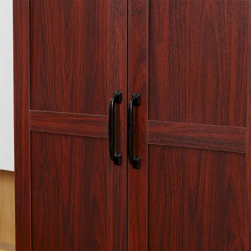 Freestanding Storage Cabinet with 2 Adjustable Shelves and Door