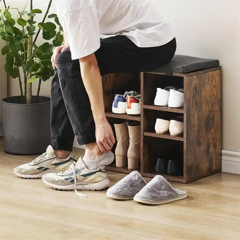 Shoe Bench Entryway with Storage - 11.9D x 20W x 20.8H