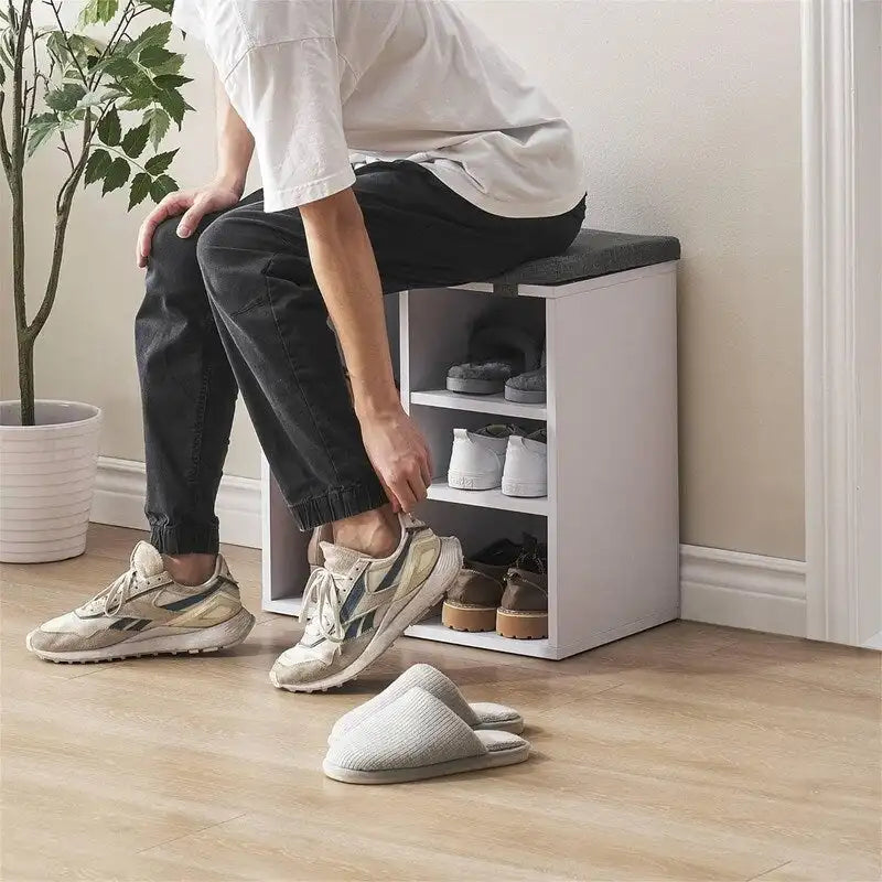 Shoe Bench Entryway with Storage - 11.9D x 20W x 20.8H