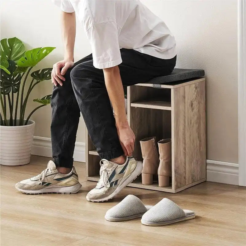 Shoe Bench Entryway with Storage - 11.9D x 20W x 20.8H