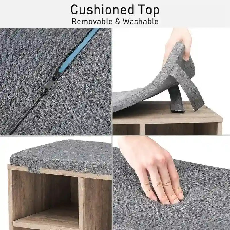 Shoe Bench Entryway with Storage - 11.9D x 20W x 20.8H
