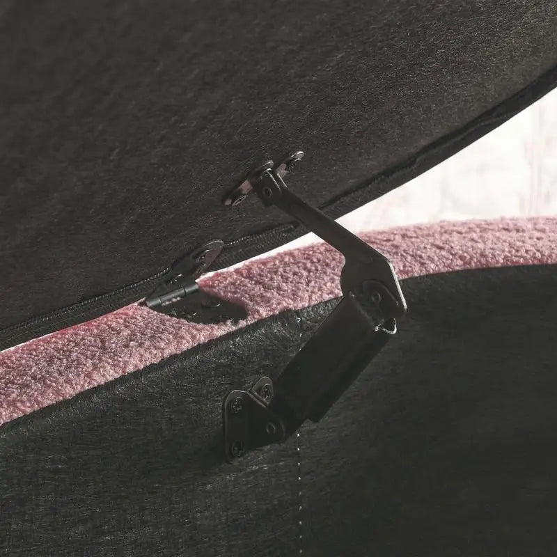 45.5L Upholstered Fabric Storage Bench Ottoman