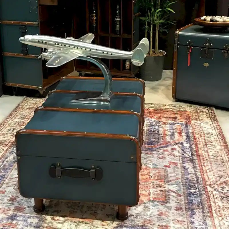 Black Campaign-Style Storage Furniture