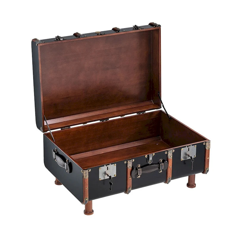 Black Campaign-Style Storage Furniture