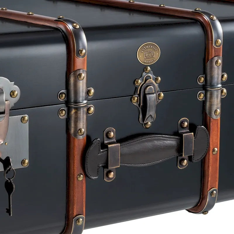 Black Campaign-Style Storage Furniture